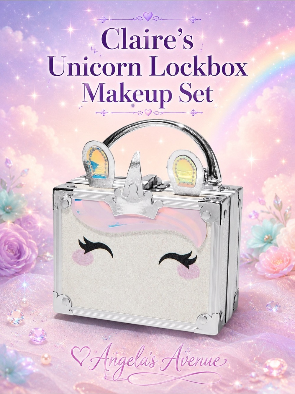 Claire's Unicorn Lockbox Makeup Set - NEW!